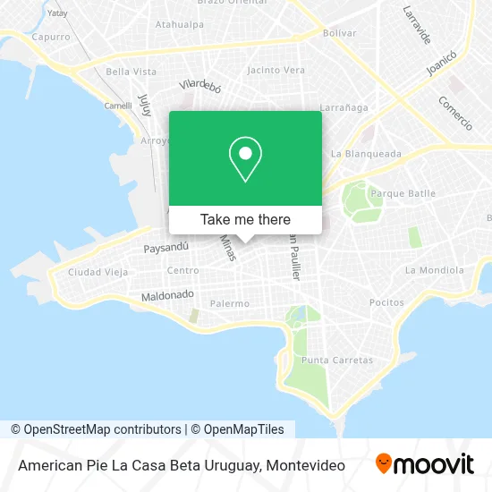 American Pie La Casa Beta Uruguay map