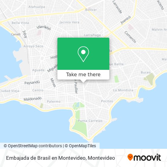 Embajada de Brasil en Montevideo map