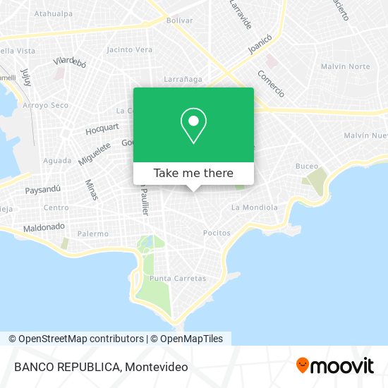 BANCO REPUBLICA map