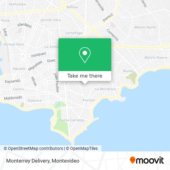 Monterrey Delivery map