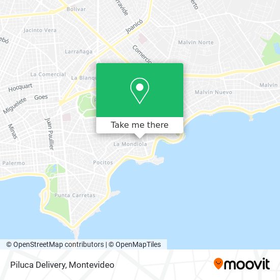 Piluca Delivery map