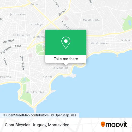 Giant Bicycles-Uruguay map