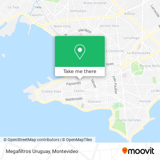 Megafiltros Uruguay map