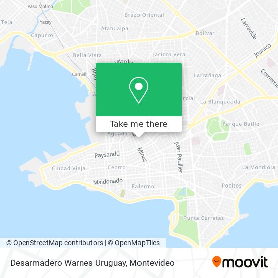 Desarmadero Warnes Uruguay map