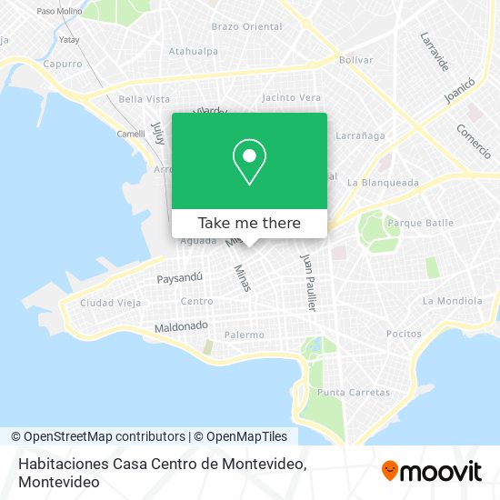 Habitaciones Casa Centro de Montevideo map
