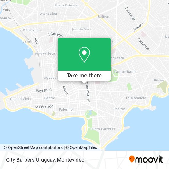 City Barbers Uruguay map