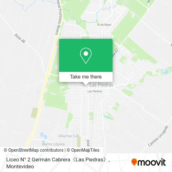 Liceo N° 2 Germán Cabrera《Las Piedras》 map