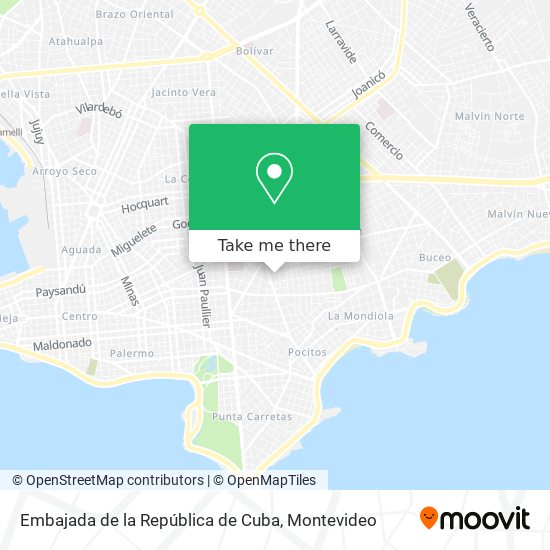 Embajada de la República de Cuba map