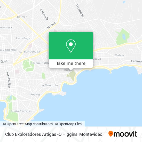 Club Exploradores Artigas -O'Higgins map