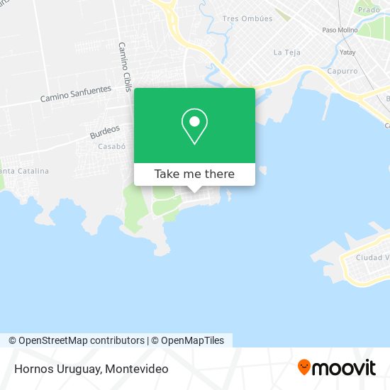 Hornos Uruguay map
