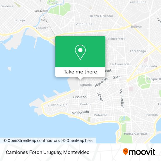 Camiones Foton Uruguay map