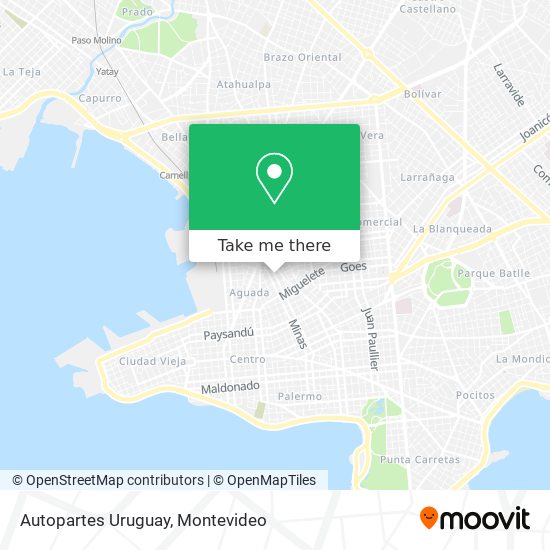 Autopartes Uruguay map