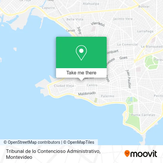 Mapa de Tribunal de lo Contencioso Administrativo