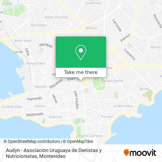 Audyn - Asociación Uruguaya de Dietistas y Nutricionistas map