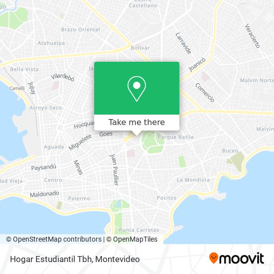 Mapa de Hogar Estudiantil Tbh