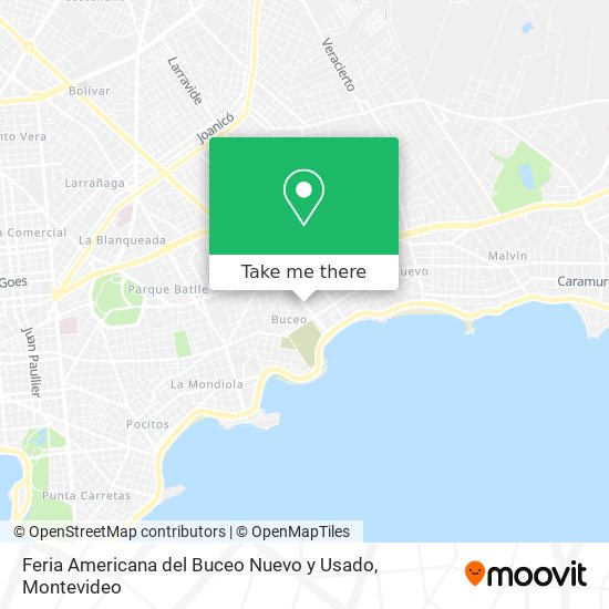 Feria Americana del Buceo Nuevo y Usado map