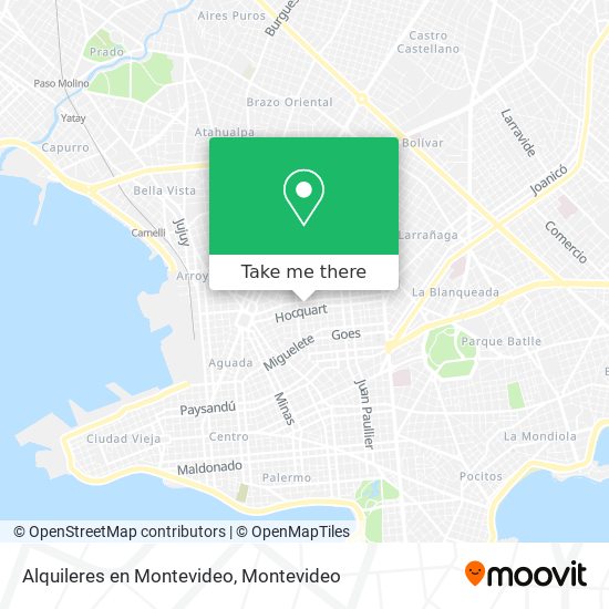 Alquileres en Montevideo map