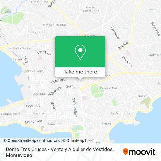 Domo Tres Cruces - Venta y Alquiler de Vestidos map