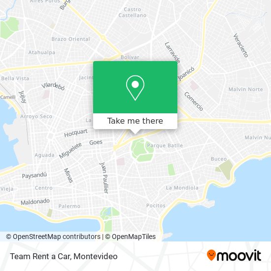 Mapa de Team Rent a Car