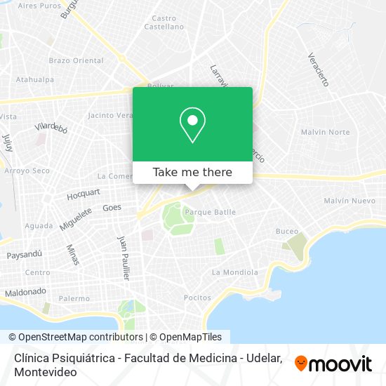 Clínica Psiquiátrica - Facultad de Medicina - Udelar map