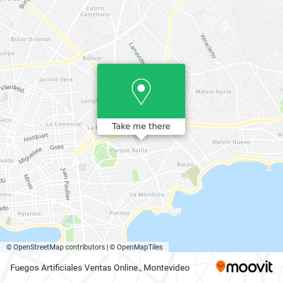 Mapa de Fuegos Artificiales Ventas Online.