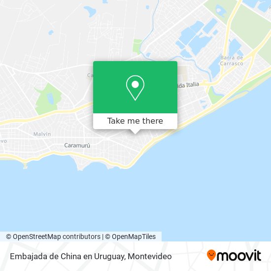 Embajada de China en Uruguay map