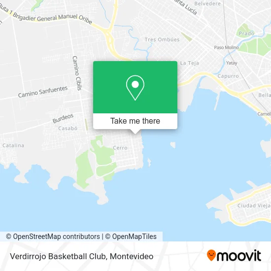 Verdirrojo Basketball Club map