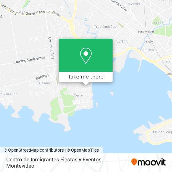Mapa de Centro de Inmigrantes Fiestas y Eventos