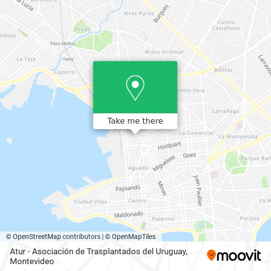 Atur - Asociación de Trasplantados del Uruguay map