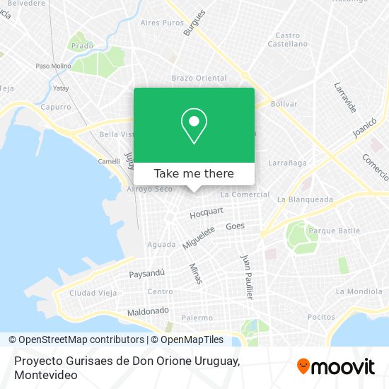 Proyecto Gurisaes de Don Orione Uruguay map