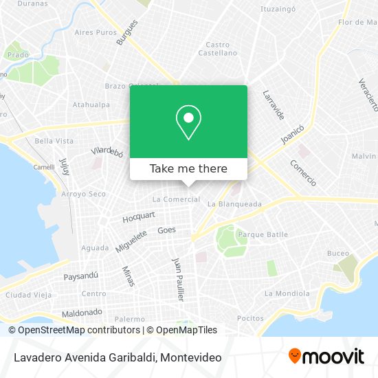 Lavadero Avenida Garibaldi map