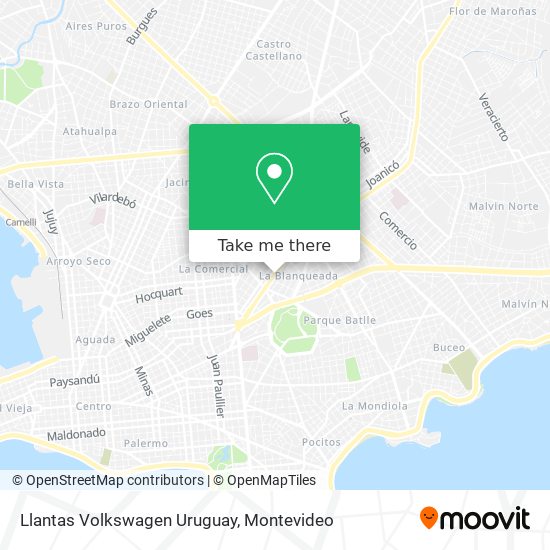 Llantas Volkswagen Uruguay map