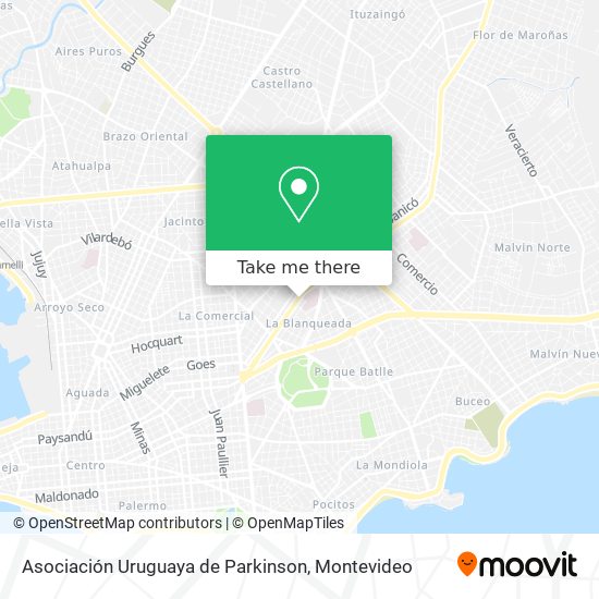 Asociación Uruguaya de Parkinson map