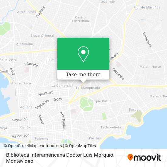 Biblioteca Interamericana Doctor Luis Morquio map