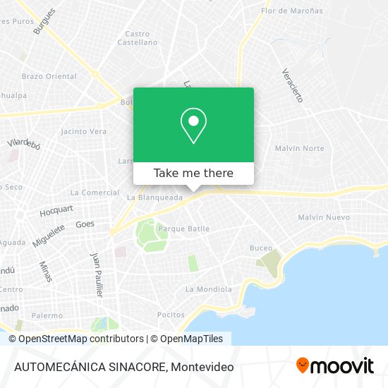 AUTOMECÁNICA SINACORE map