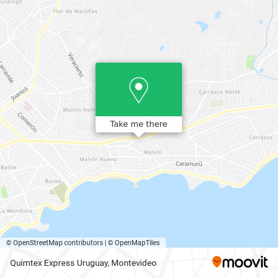 Quimtex Express Uruguay map