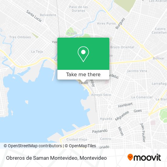 Obreros de Saman Montevideo map