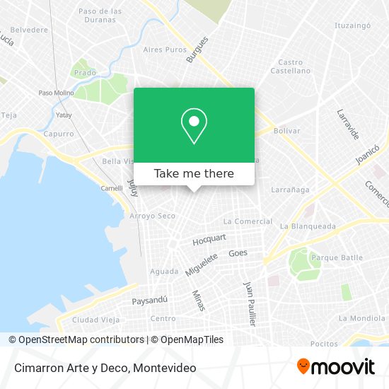 Cimarron Arte y Deco map
