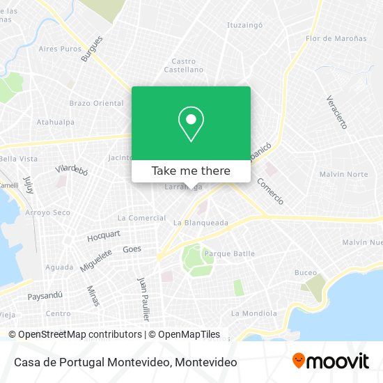 Casa de Portugal Montevideo map