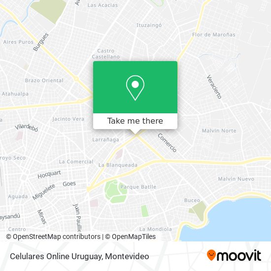 Celulares Online Uruguay map