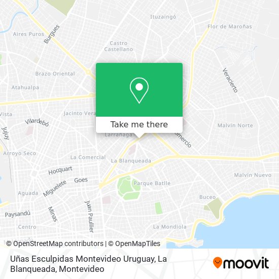 Uñas Esculpidas Montevideo Uruguay, La Blanqueada map