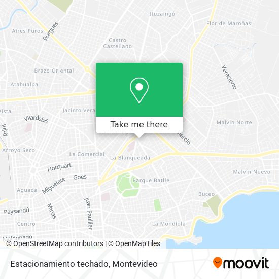 Estacionamiento techado map