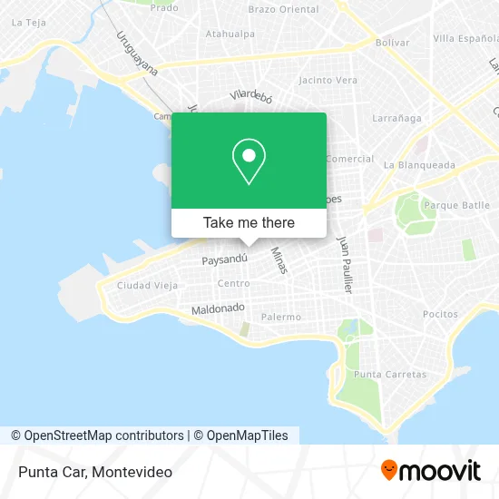 Punta Car map