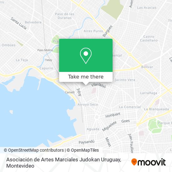 Mapa de Asociación de Artes Marciales Judokan Uruguay