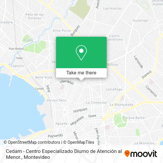 Mapa de Cedam - Centro Especializado Diurno de Atención al Menor.