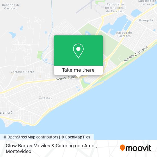 Mapa de Glow Barras Móviles & Catering con Amor