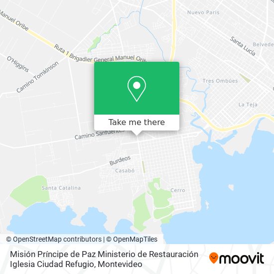 Misión Príncipe de Paz Ministerio de Restauración Iglesia Ciudad Refugio map