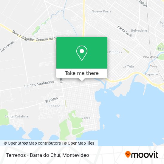 Terrenos - Barra do Chuí map