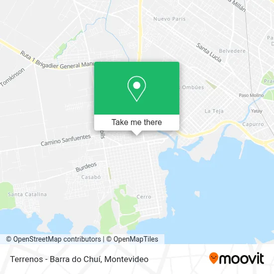 Terrenos - Barra do Chuí map