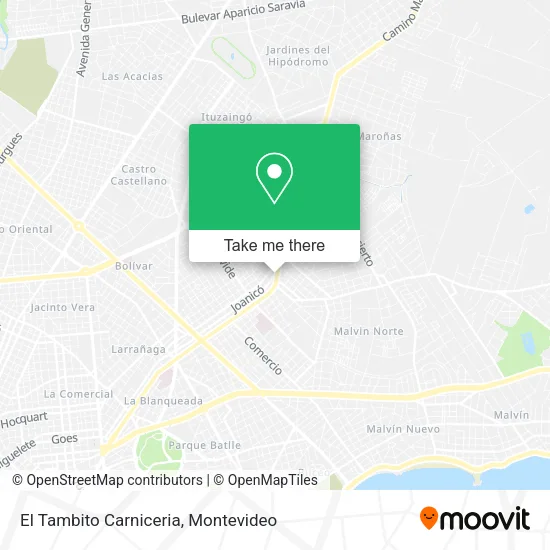 Mapa de El Tambito Carniceria